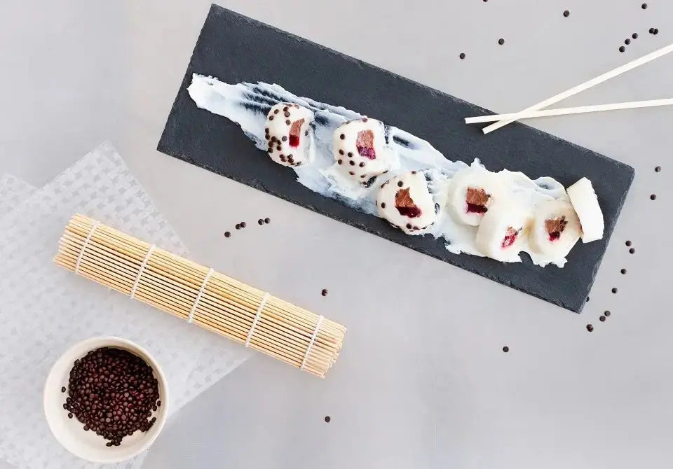 Schokoladen-Sushi-mit-Himbeeren-und-dunkler-Edelkakao-Schokolade Rausch