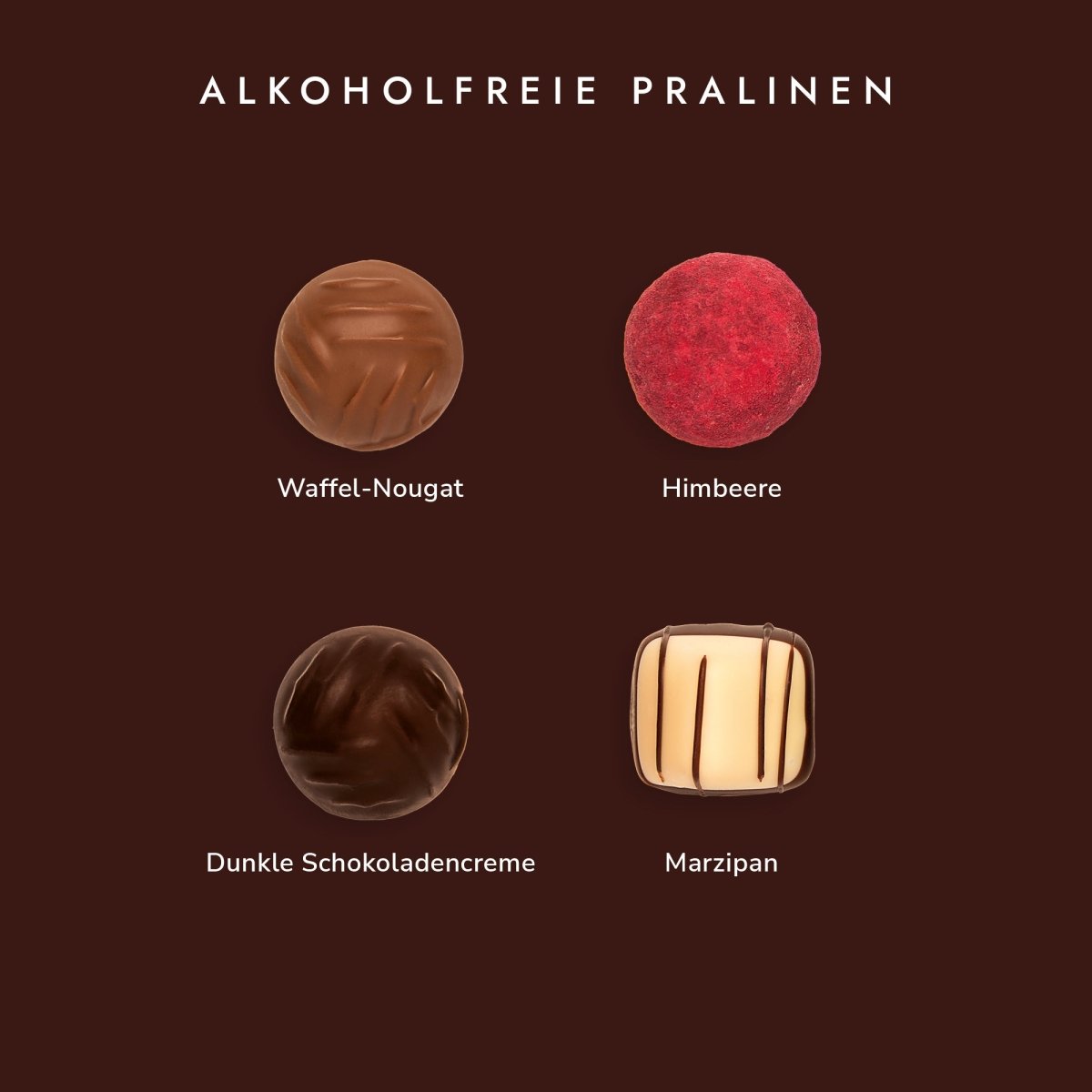 Non-alcoholic pralines
