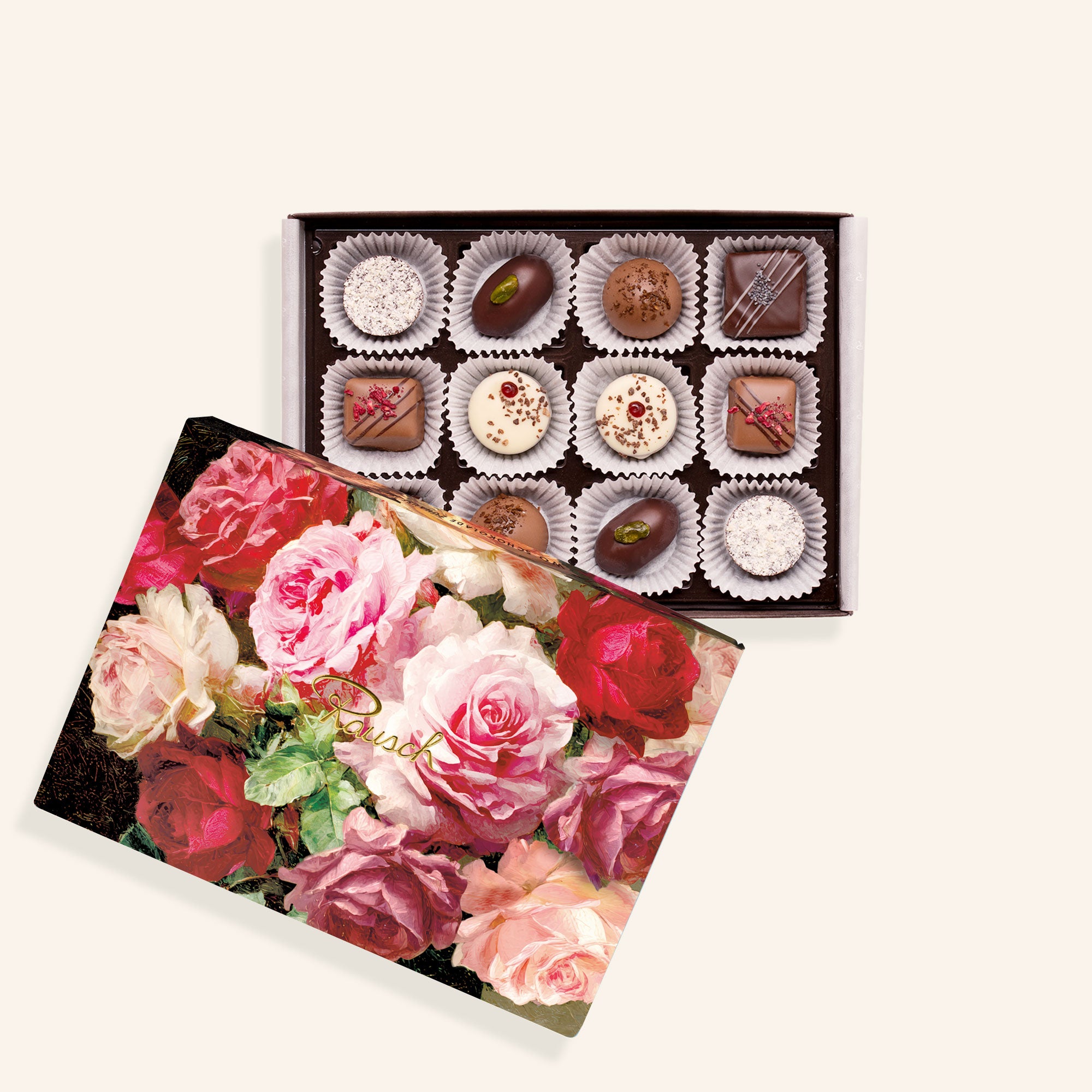 HELLE UND DUNKLE PRALINEN BLUMEN I 12 St.