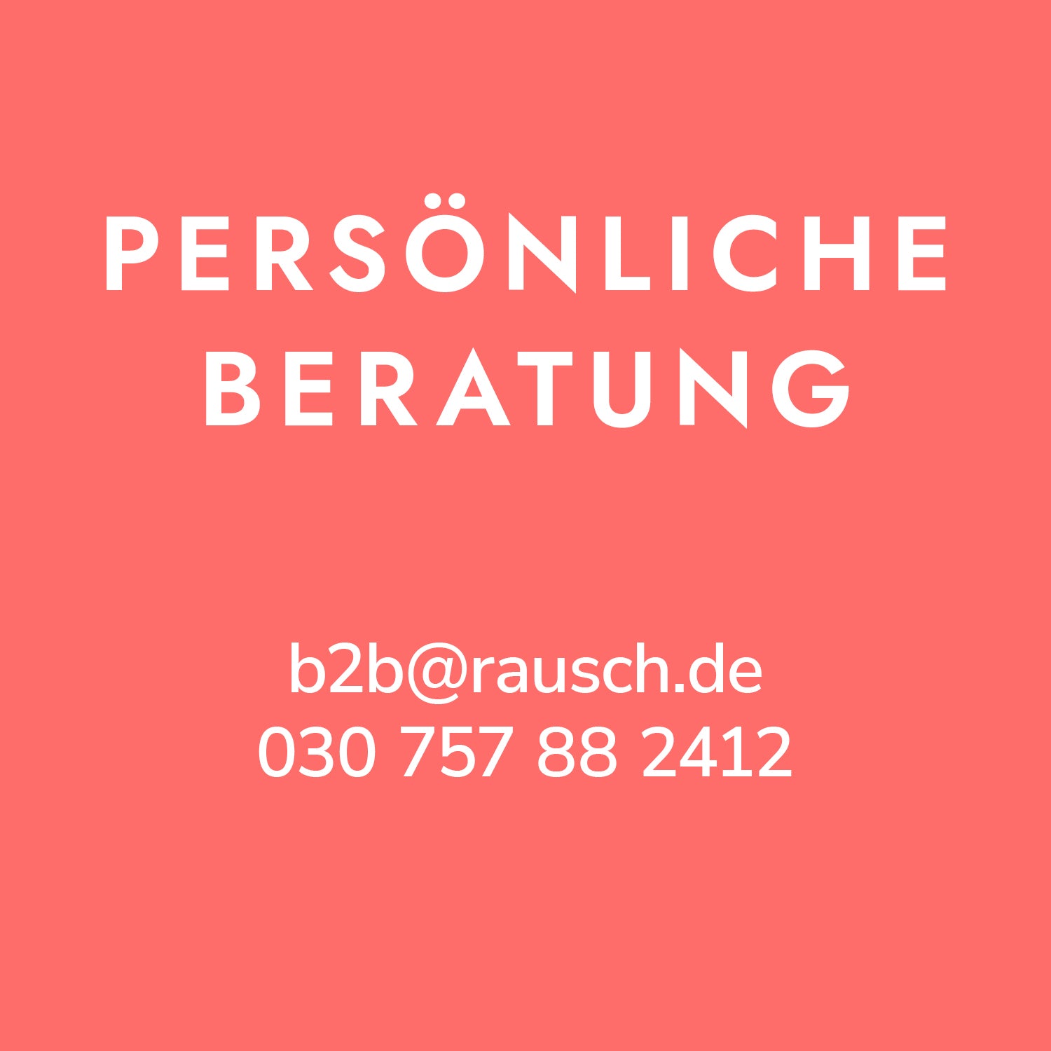 Rausch B2B Kontaktbox