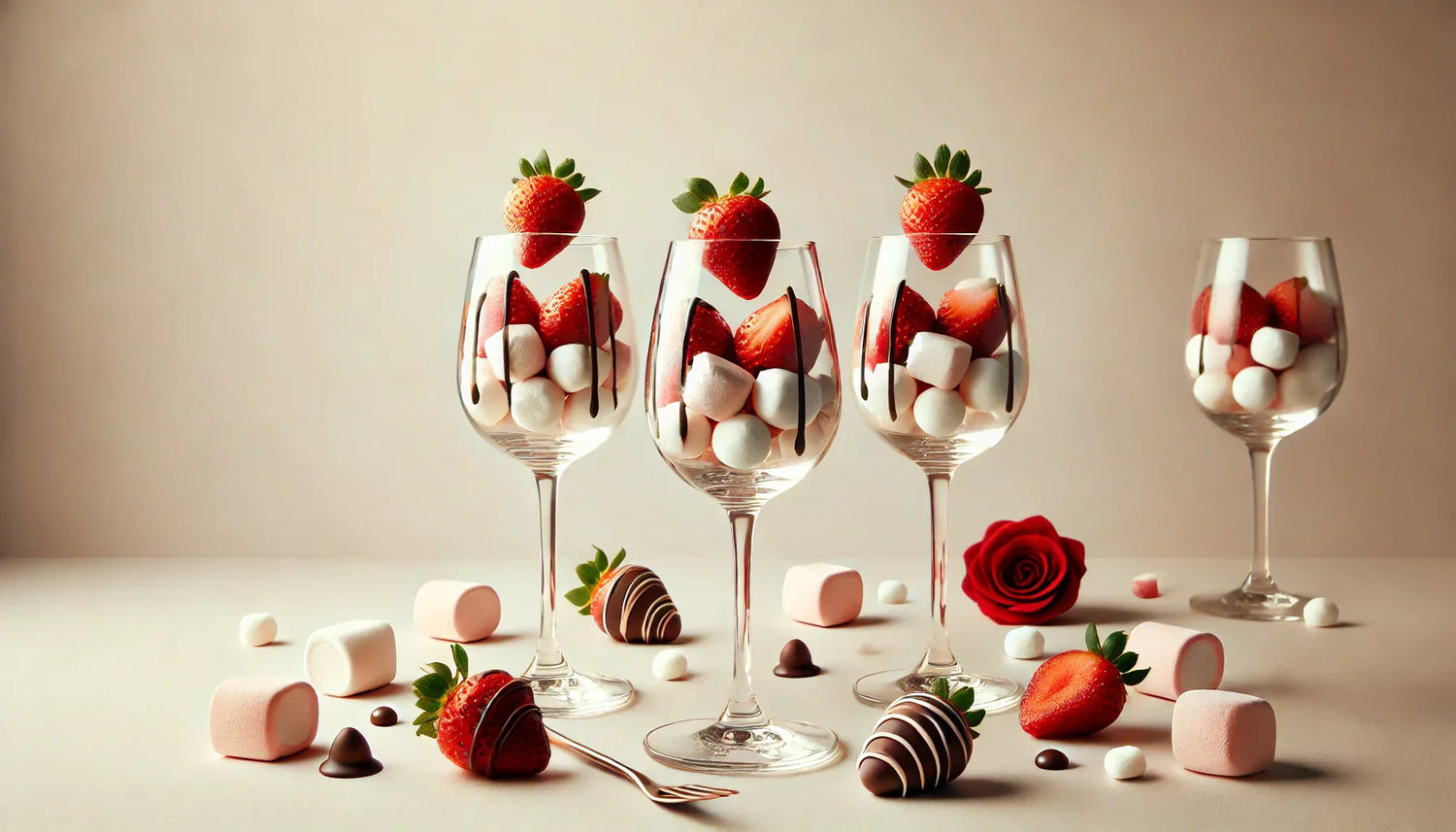 Erdbeer-Marshmallow Schokolade im Glas