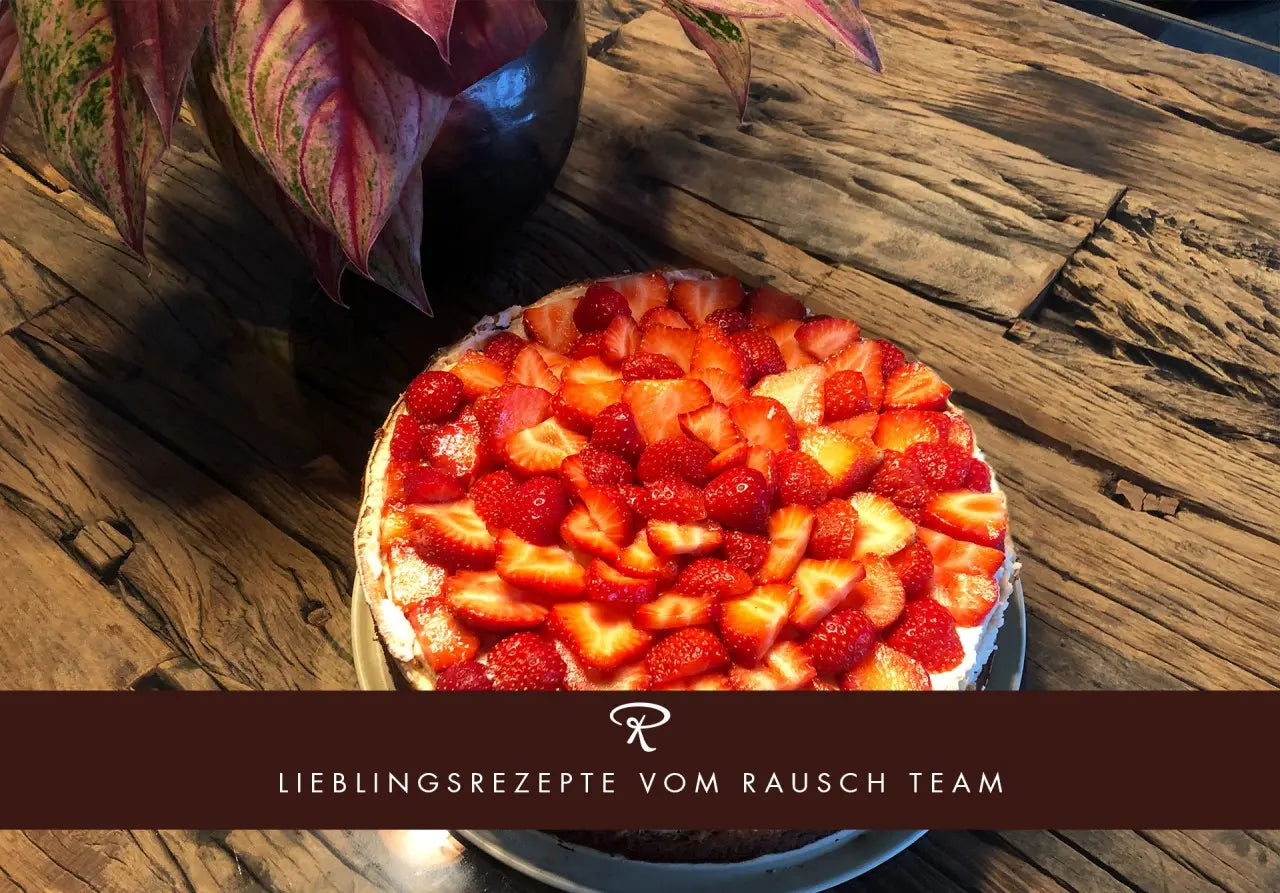 Brownie New York Cheesecake mit Erdbeeren und Edelkakao-Schokolade