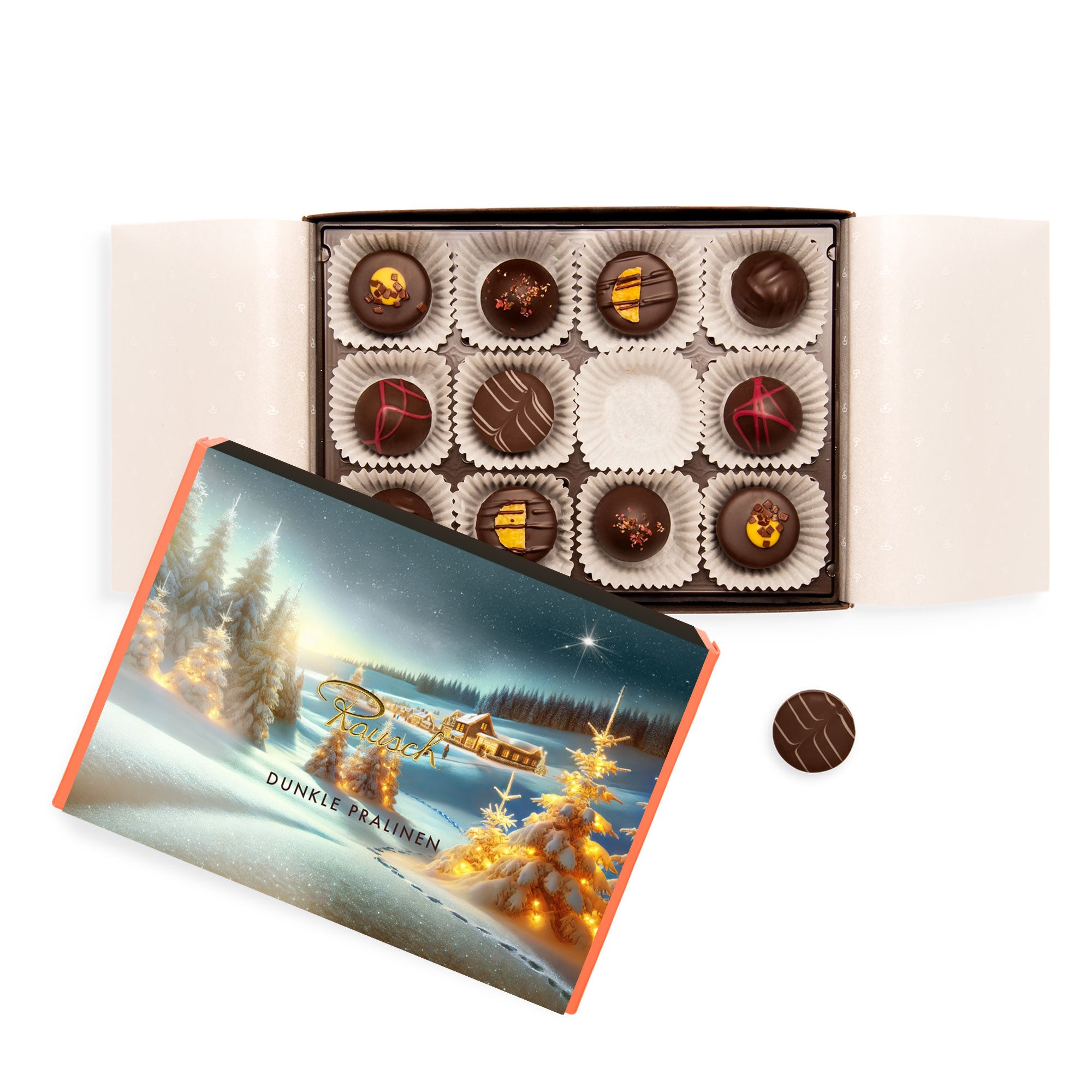 DUNKLE PRALINEN WEIHNACHTEN | 12 St.