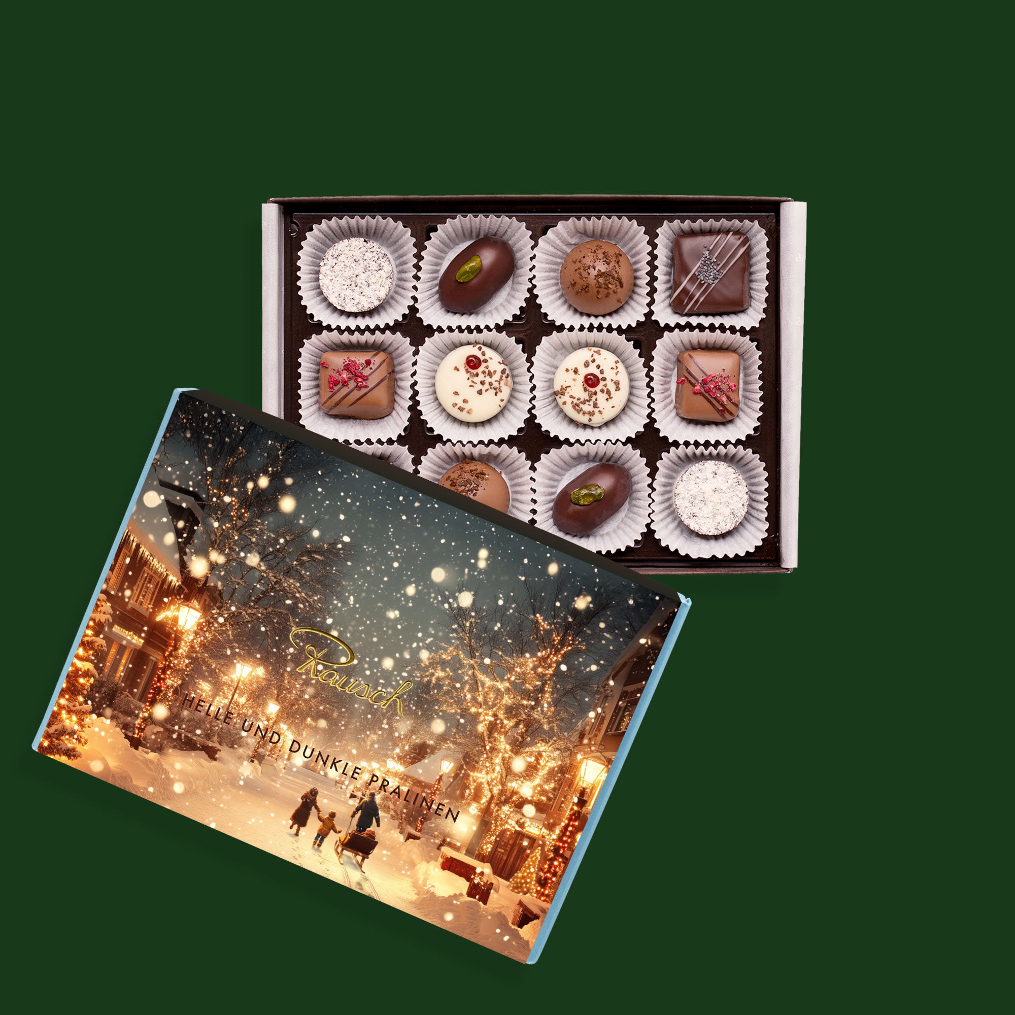 LIGHT AND DARK PRALINES CHRISTMAS | 12 pcs.