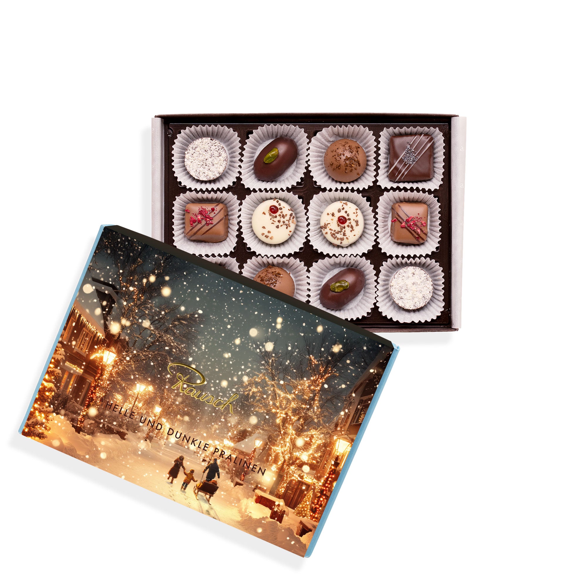LIGHT AND DARK PRALINES CHRISTMAS | 12 pcs.