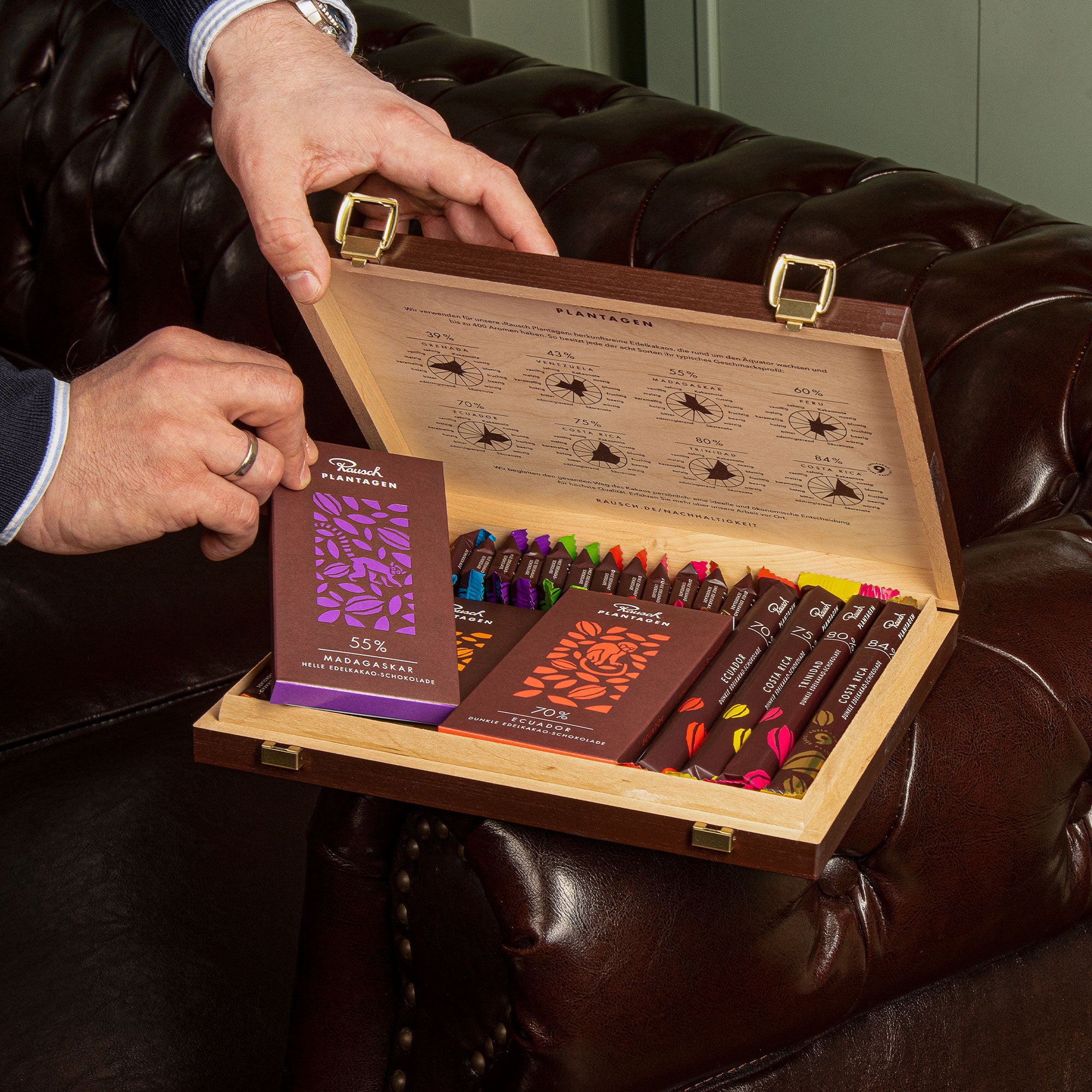 'RAUSCH PLANTATIONS' WOODEN BOX