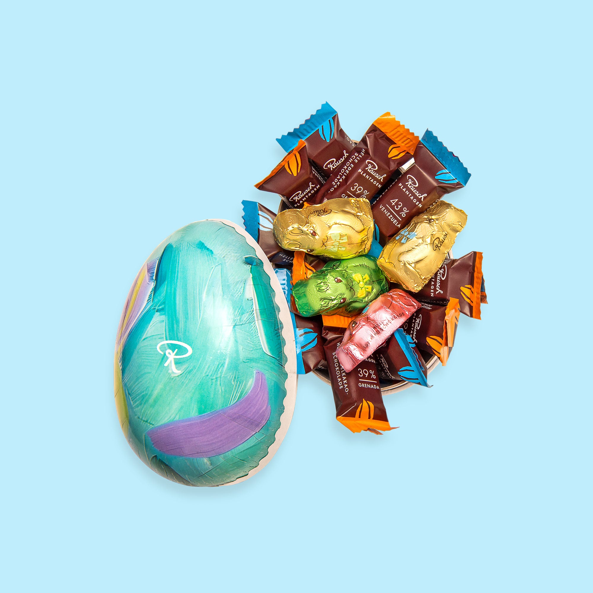 Easter egg brushstroke turquoise