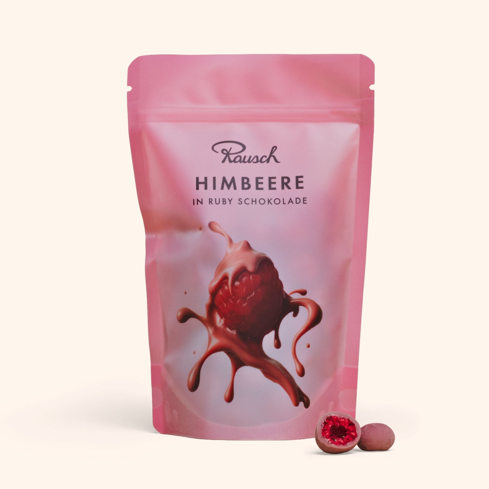 Chocolate coated Raspberry Ruby with Ruby Chocolate | Rausch